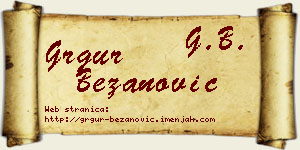 Grgur Bežanović vizit kartica